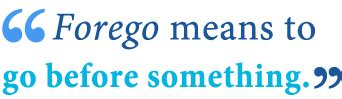 foregone definition.